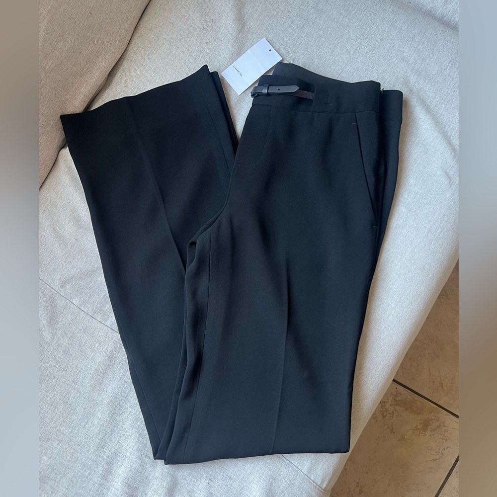 NWT Women’s Vince Black Trouser Pants Classic Straight-Leg Cut size 2